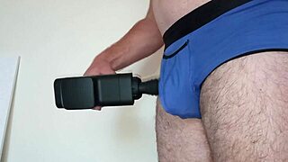 Vibro Cumshot with Big Cock and Orgasm
