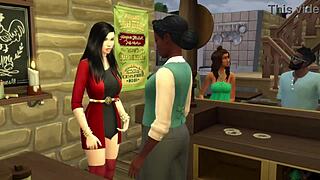 Threesome In A Public Bar Sims4