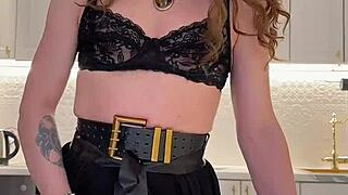 iskra's wild crossdress cumshot is amazing