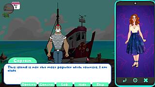 LETS PLAY PARADISE ISLAND PART 1 - SHE BLOWS HIM IN THE MIDDLE OF THE ORCHARD WHILE MASTURBATING