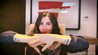 Detailed medical gloves asmr with latex and nurse