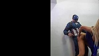 savana styles cosplays as captain america with costumes