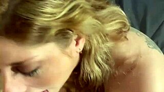 hot milf gives an amazing blowjob and swallows the cum