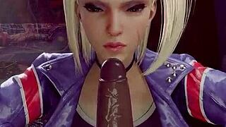 What a great cartoon blowjob with facial on athletic big ass.