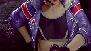 What a great cartoon blowjob with facial on athletic big ass.