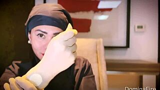 Detailed medical gloves asmr with latex and nurse