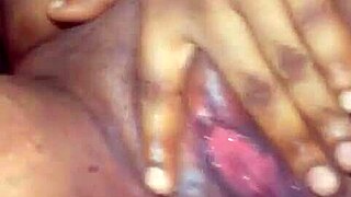 Her pussy is so wet, with a big clit and narrow ass spreading wide.