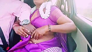 Indian Saree Housewife's Hot Romance with Car Driver 😍