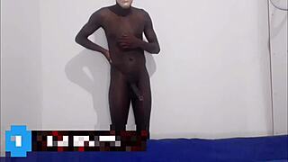 Two big cocks fucking this fat guy in the bathroom! 😏