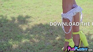 Hot MILF with natural big tits strips seductively.