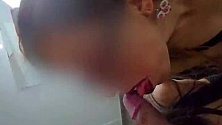 Daddy's View of Fucking Marianita and Me in Lesbian Threesome with Creampie