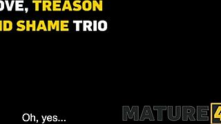 Mature4k threesome sex with bisexual cougar