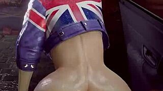 What a great cartoon blowjob with facial on athletic big ass.