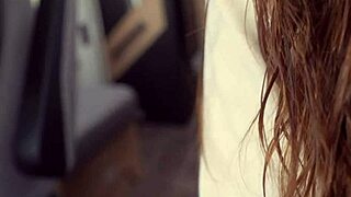 Latina teen 18+ flashed tits to drivers, got punished with massive cock in garage for pure pleasure