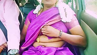 Indian Saree Housewife's Hot Romance with Car Driver 😍