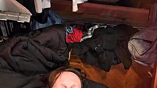 Wet Pussy Gets Foot Fucked