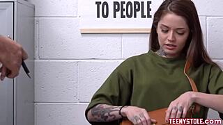 Tattooed redhead Vanessa Vega feels wild banging by officer