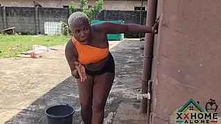 naughtiest slutty queen hot doggy big fat cock cum face