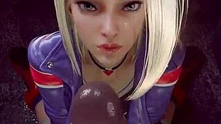 What a great cartoon blowjob with facial on athletic big ass.