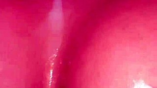 cumming on big tits during shower blowjob and fucking