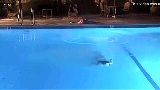 Look At This Sexy Asian Skinnydipping Nude In The Pool!