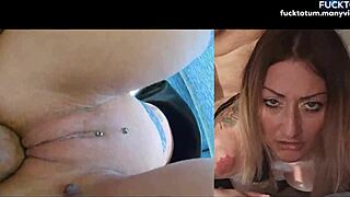 Rough anal pounding makes her squirt with creampie inside