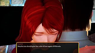 My new family episode with big tits milf and brunette redhead.