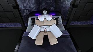 fucking my shy friend until i cum on her face on roblox