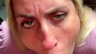 Girlfriend's friend gives sloppy deepthroat until swallow