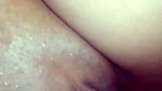 The neighbor fucks my big ass while I masturbate with vibrator in homemade video