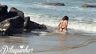 yo, caught sabrina prezotte flaunting at the beach, dragged her to my place, and banged her hot ass mid-shower