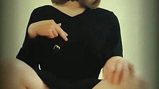 Ladyboy Shows Off Cumshot in Public Spot