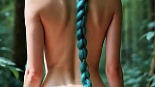 young elf girl loves blowjobs and fucking in the forest ai generated