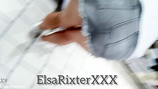 Real amateur hotwife flashing and exhibiting her hot ass hot pussy in public while shopping at the mall elsarixterxxx