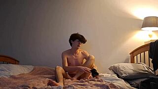 Is this your first pillow humping in ages? Watch this skinny solo orgasm