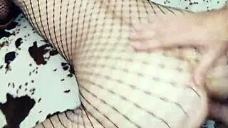 Passionate homemade anal sex with wife in stockings