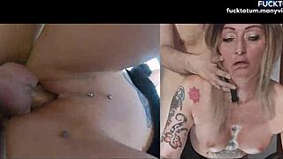 Rough anal pounding makes her squirt with creampie inside