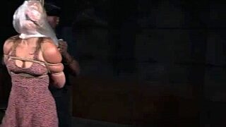 Tied-Up BDSM Submissive Rides Dildo Hard