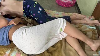 my lesbian friend asks me to suck her tits, and i do it with fingering and licking