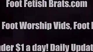 Obsessed with Bella Cherry and Sarah in This Wild Foot Worship Orgy