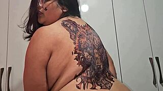 chubby girl enjoys her milk slowly