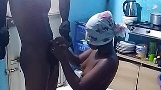 i'm getting wet in the kitchen with big tits and pussy lips, ready for doggystyle fucking!