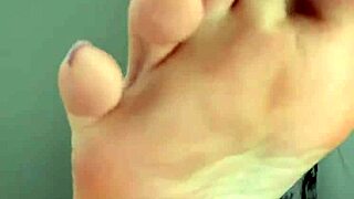 Serbian Girl Removing Her Sneakers To Show Bare Feet