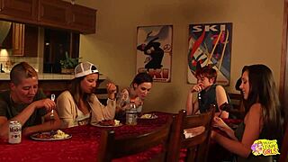 big ass college girl slams down hard on huge dildo for triple creampie pov