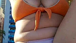 I recorded this hot video for my lover on the beach 😍