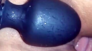 The neighbor fucks my big ass while I masturbate with vibrator in homemade video