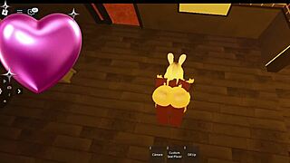 Snowbunny meets an impressive black avatar in Roblox