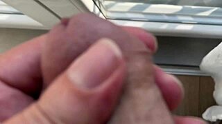 Frustrated Petite Girl Masturbates Without Panties In Stockings