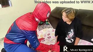 i thought it was spider but i gave the ass to venon, getting assfucking with monster cock, big black cock, anal, cumshot, and cosplay costumes