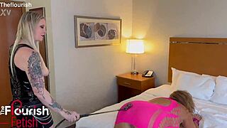 Mistress Kora Bell dominates Gilf Lana Lee in fetish trailer